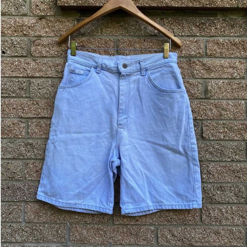 Vintage 1990sβ High Waisted Jorts Light Wash Denim Mom Shorts 12 Western Western